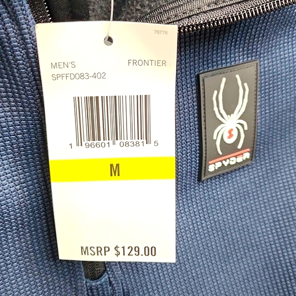 SPYDER SWEATER WITH HOODIE, 2 ZIPPER POCKETS IN THE FRONT, SIZE MEDIUM (M) - Picture 9 of 12